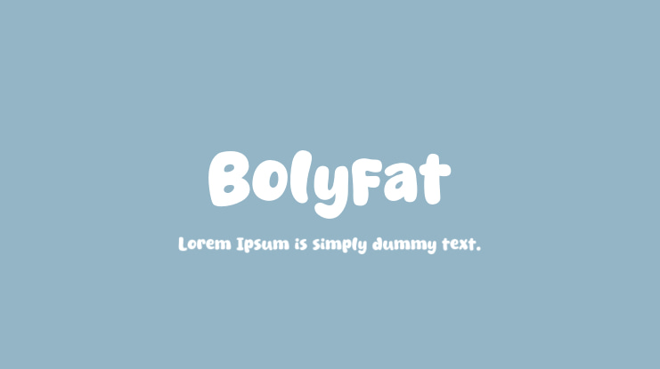 Bolyfat Font