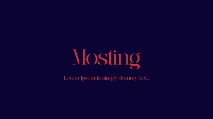 Mosting Font