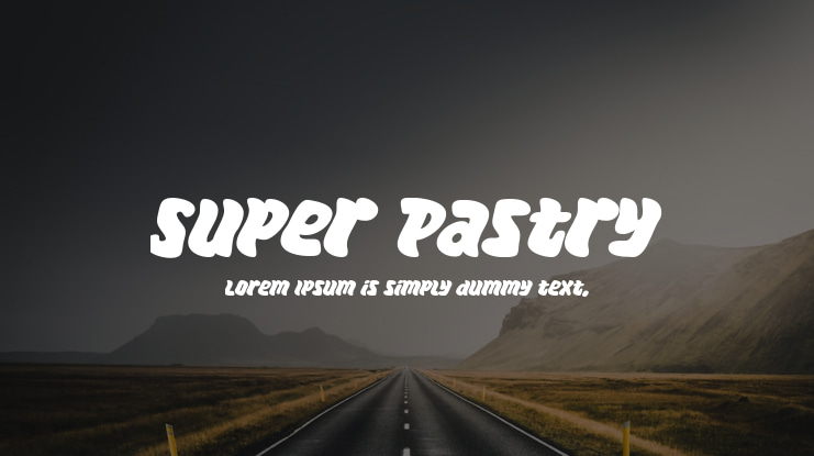 Super Pastry Font