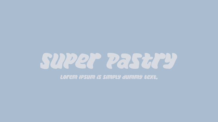 Super Pastry Font