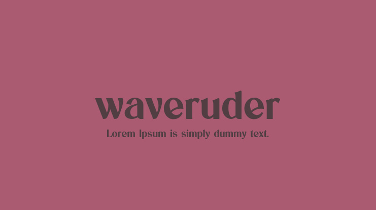 waveruder Font