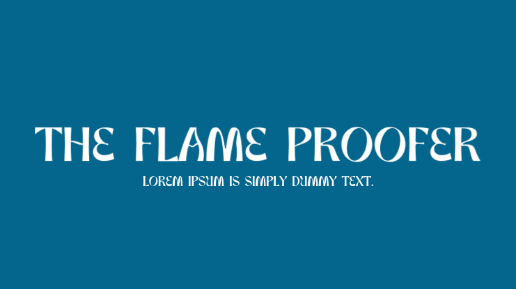 the flame proofer Font