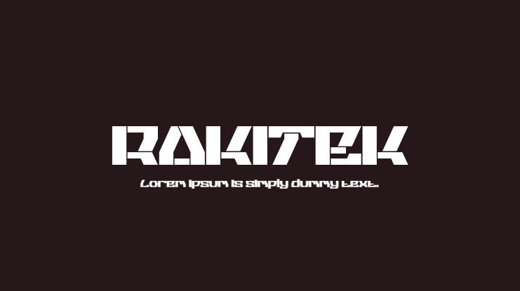 RAKITEK Font