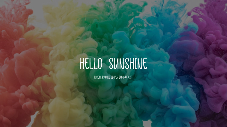 Hello  Sunshine Font