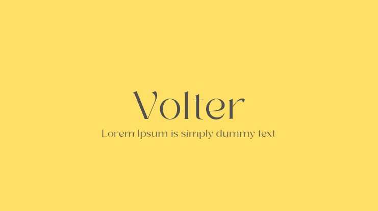 Volter Font Family