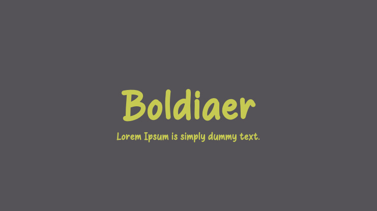 Boldiaer Font