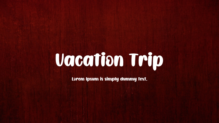 Vacation Trip Font