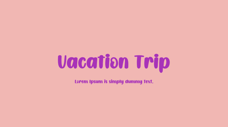 Vacation Trip Font