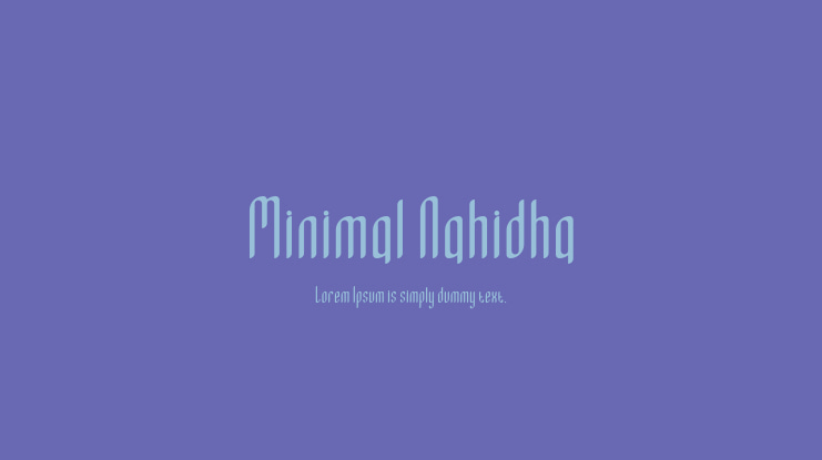 Minimal Nahidha Font