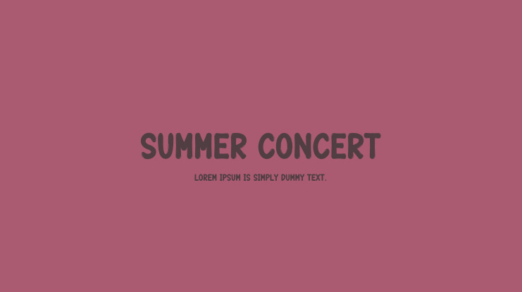 Summer Concert Font