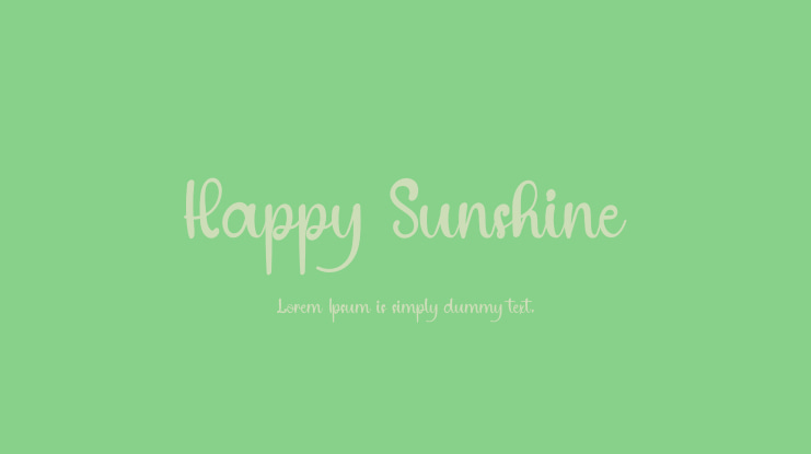 Happy Sunshine Font