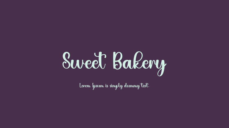 Sweet Bakery Font