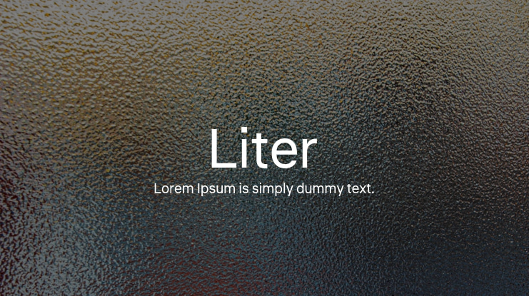 Liter Font