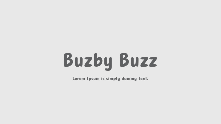 Buzby Buzz Font Family