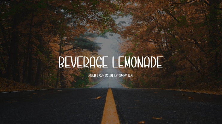 Beverage Lemonade Font