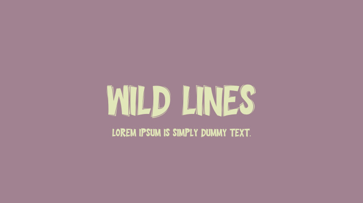 Wild Lines Font