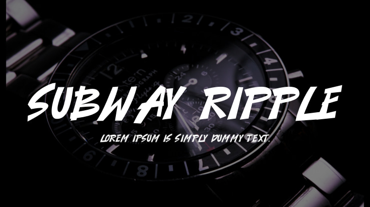 Subway Ripple Font Family