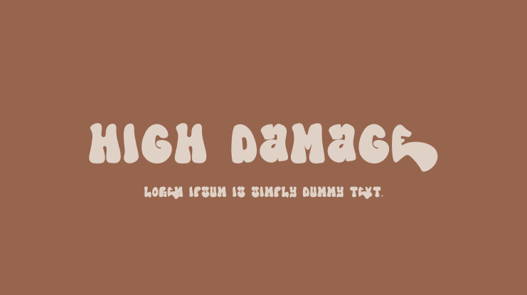 High Damage Font Family