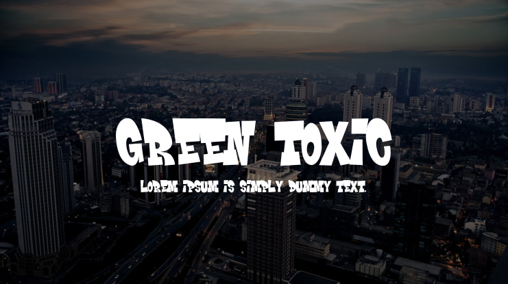 Green Toxic Font