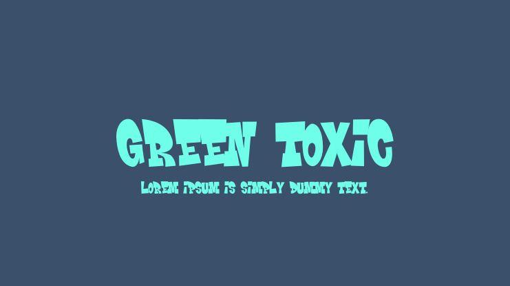 Green Toxic Font