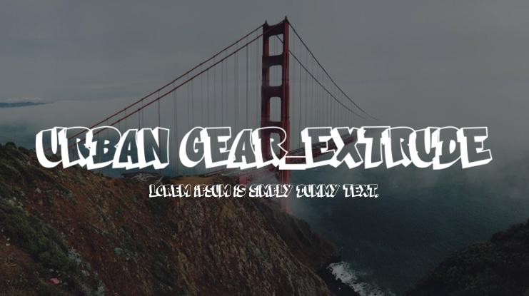 Urban Gear_Extrude Font Family