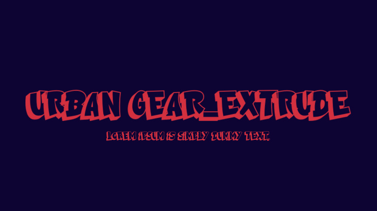 Urban Gear_Extrude Font Family