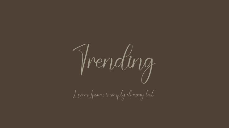 Trending Font