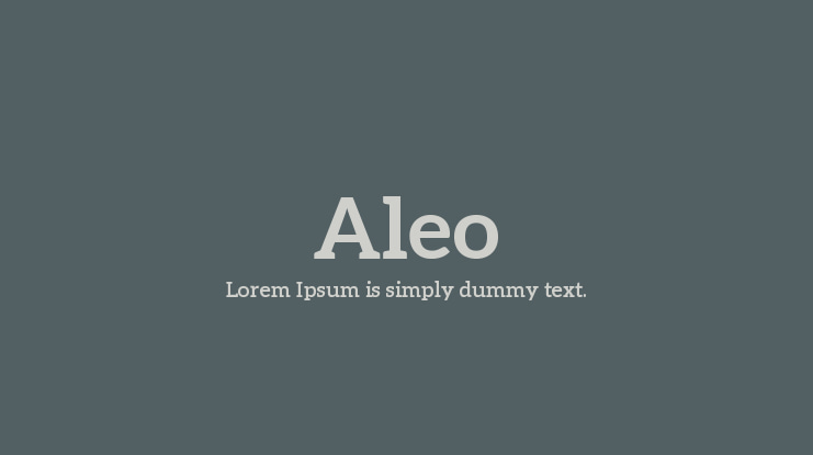 Aleo Font Family