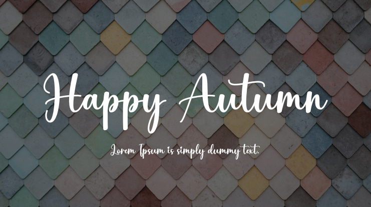 Happy Autumn Font