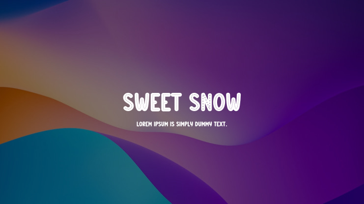 Sweet Snow Font