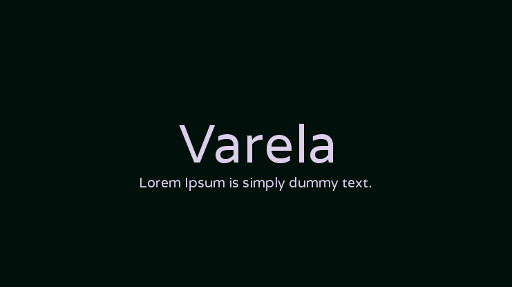 Varela Font Family