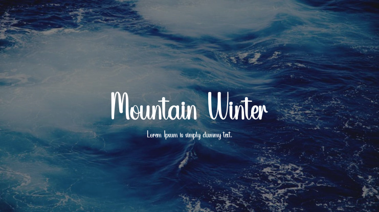 Mountain Winter Font