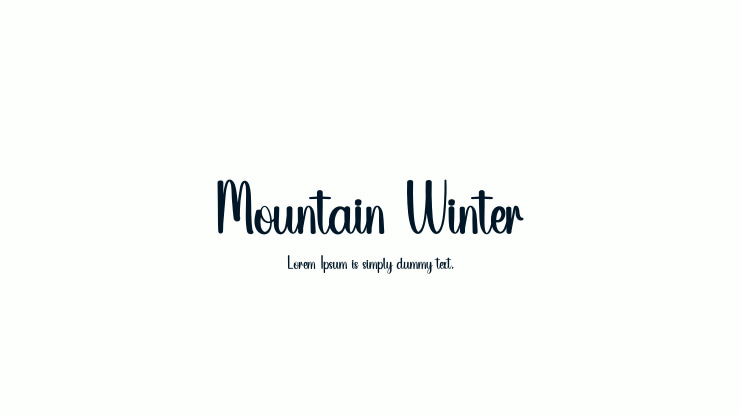 Mountain Winter Font