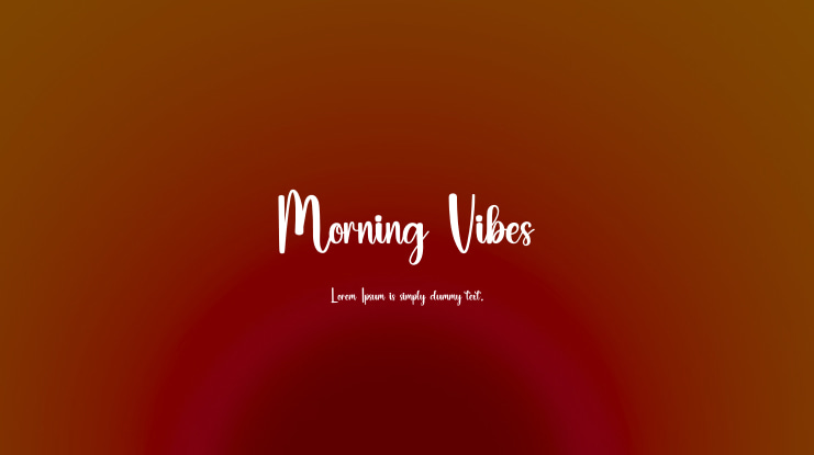 Morning Vibes Font