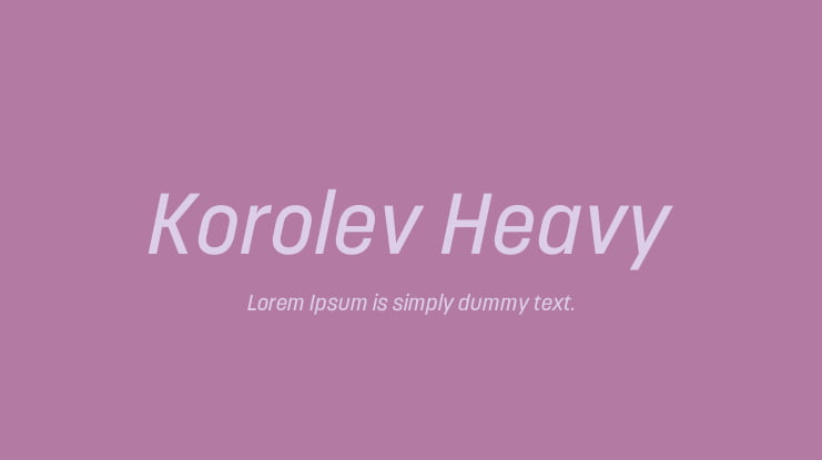 Korolev Heavy Font Family