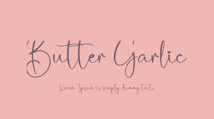 Butter Garlic Font