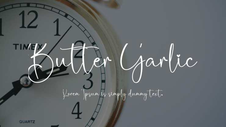 Butter Garlic Font
