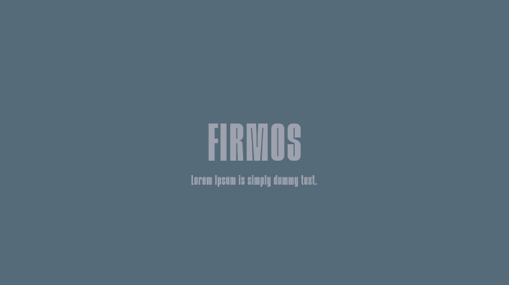 FIRMOS Font