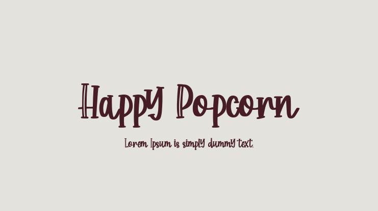 Happy Popcorn Font