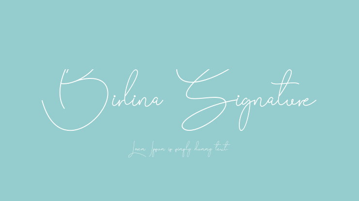 Birlina Signature Font