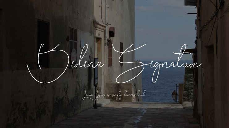 Birlina Signature Font