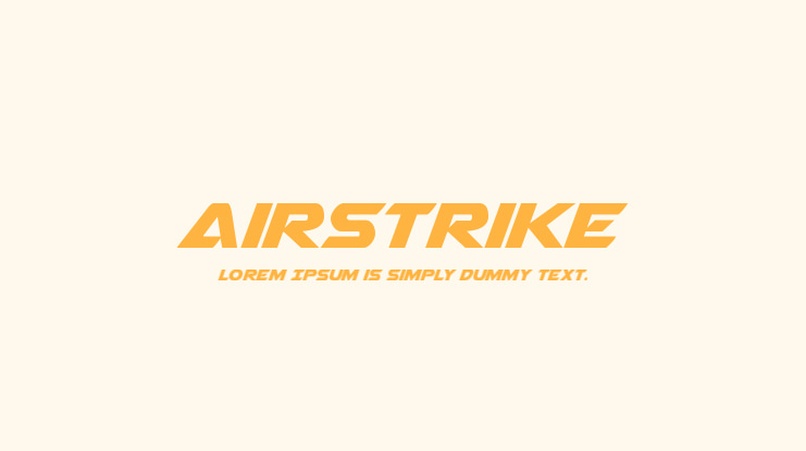 Airstrike Font Family
