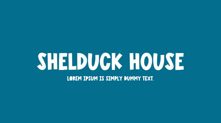 SHELDUCK HOUSE Font