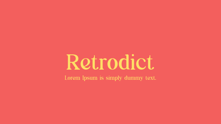 Retrodict Font