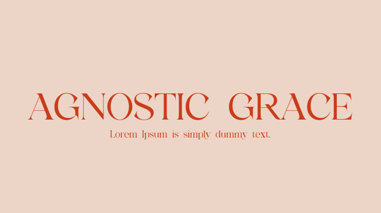 AGNOSTIC GRACE Font
