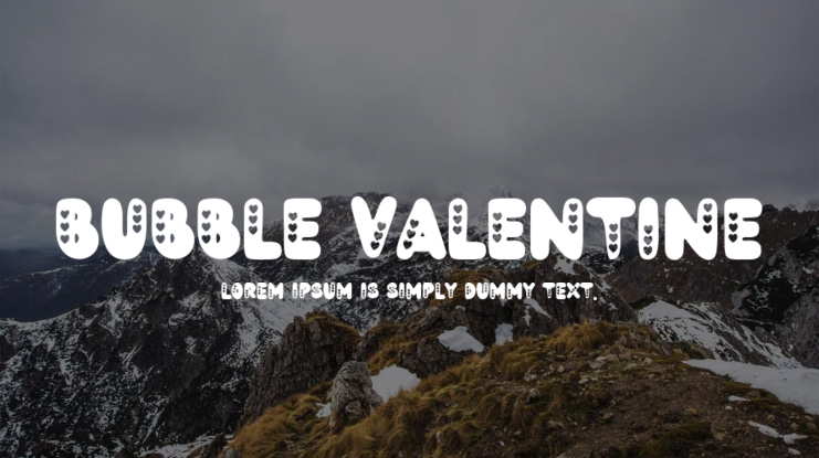 Bubble Valentine Font