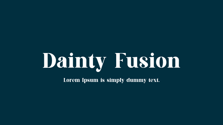 Dainty Fusion Font