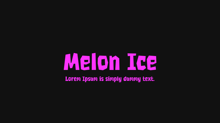 Melon Ice Font