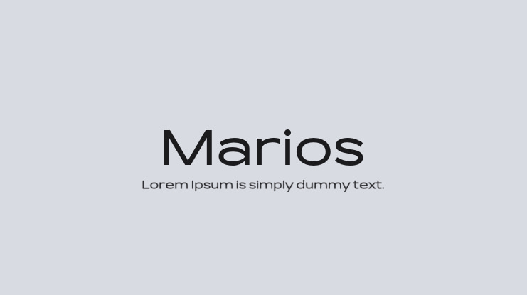 Marios Font Family