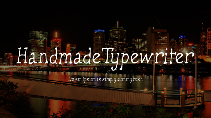 HandmadeTypewriter Font